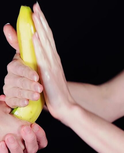 Massage to increase a member using an example of banana